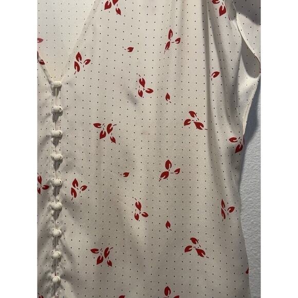 Equipment Size Small Silk Button Down Blouse Alloura Multi 100% Silk Romantic - Picture 7 of 9